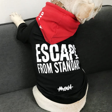 Escape Hoodie | Small Dog | BLACK & RED
