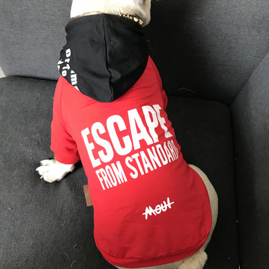 Escape Hoodie | Small Dog | RED & BLACK