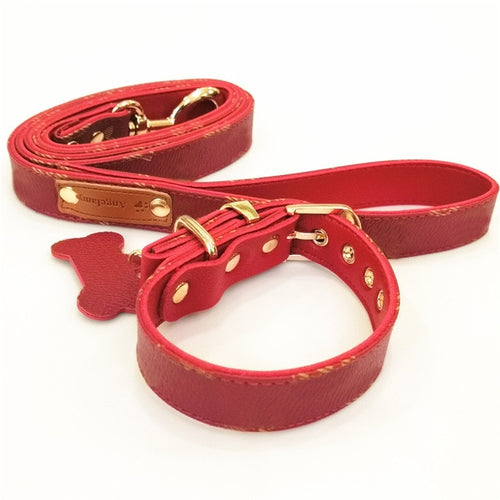 Leather Leash | Dog | RED