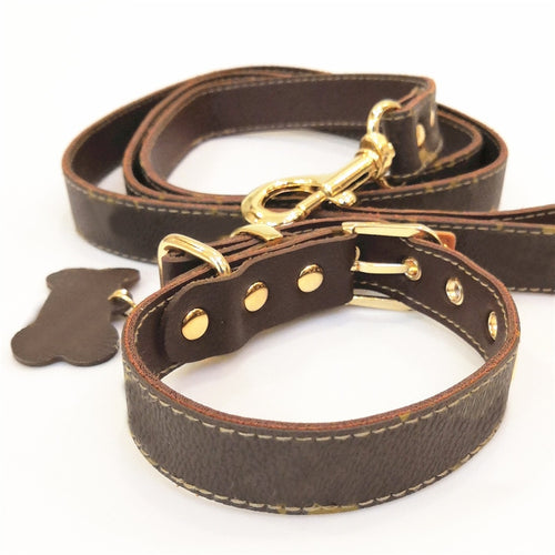 Leather Leash | Dog | BROWN